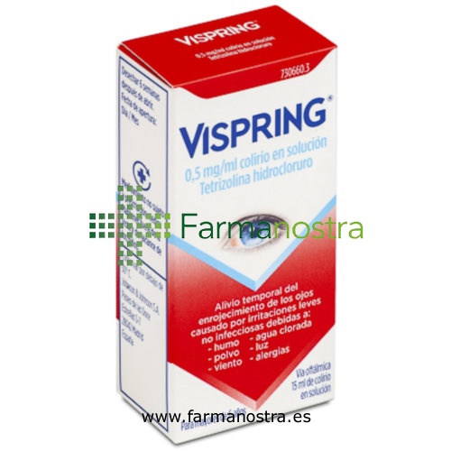 VISPRING 0,5 MG/ML COLIRIO EN SOLUCION , 1 frasco de 15 ml