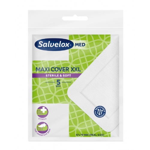 Aposito esteril salvelox med maxi cover 5 apositos xxl - aposito esteril