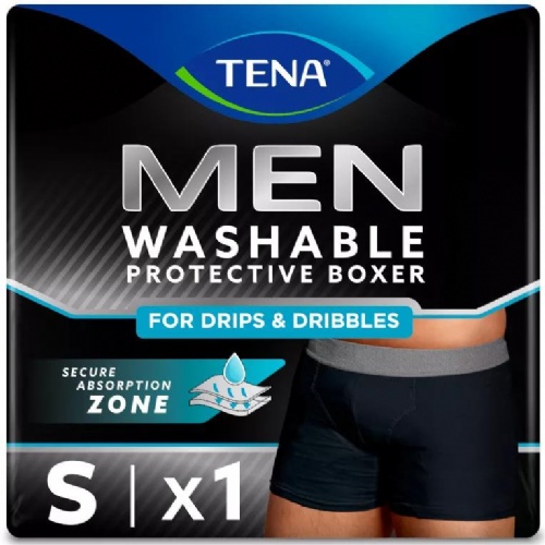 Absorbente lavable tena men boxer 1 unidad talla s color negro - tena men boxer
