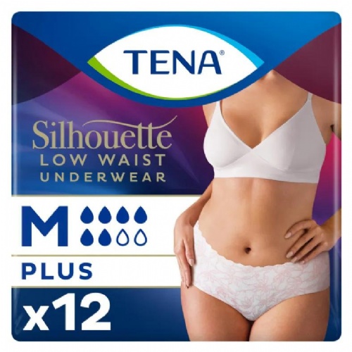 Absorbente incontinencia orina dia anatomico tena silhouette braga cintura baja blanco 12 unidades t