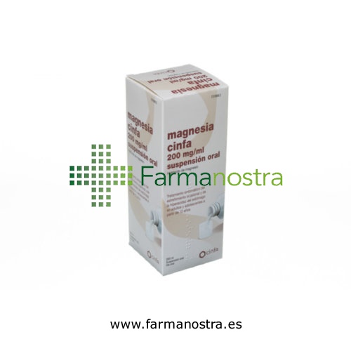 MAGNESIA CINFA 200 mg/ ml SUSPENSION ORAL, 1 frasco de 260 ml