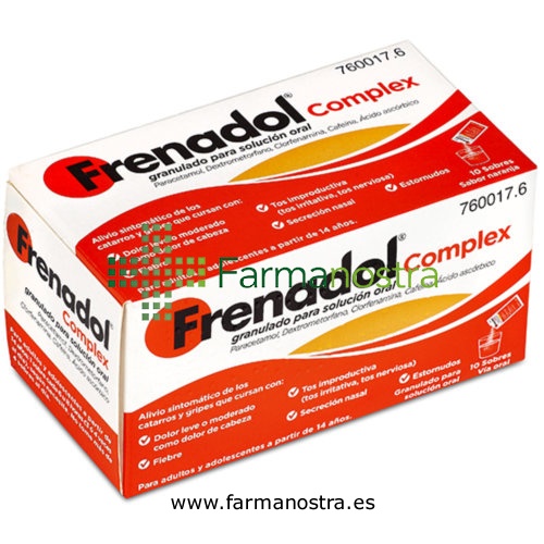 FRENADOL COMPLEX GRANULADO PARA SOLUCION ORAL , 10 sobres