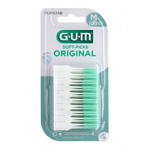 Soft picks gum 632 m100 sin fluor 100 unidades regular - gum 632 m100 sin fluor