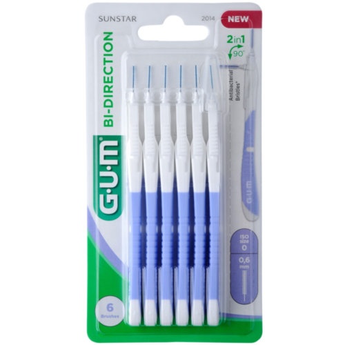 Cepillo interdental gum 2014 bi-direction 6 unidades 0,6 mm - gum 2014 bi-direction