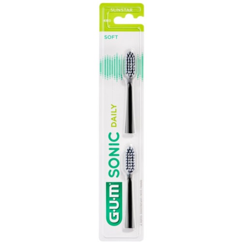 Cepillo dental sonico a pilas gum sonic daily recambios 2 unidades color negro - gum activital sonic
