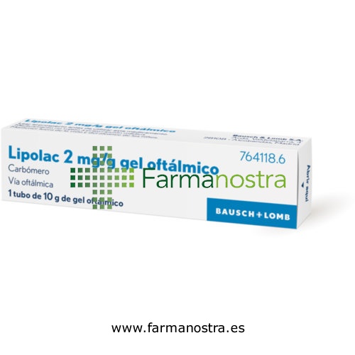 LIPOLASIC 2 mg/g GEL OFTALMICO , 1 tubo de 10 g