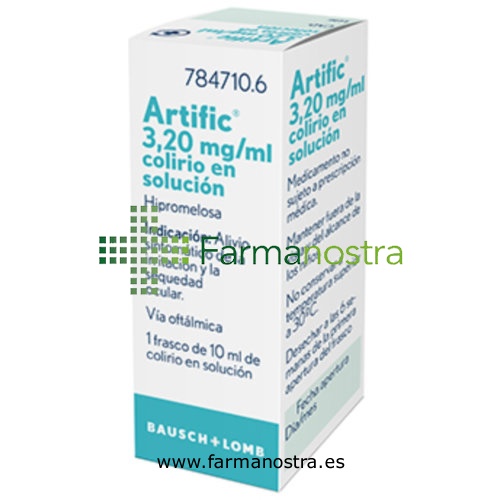 ARTIFIC 3,20 mg/ml COLIRIO EN SOLUCION , 1 frasco de 10 ml
