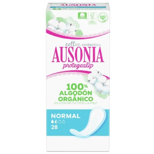 Ausonia protegeslip cotton protection  normal 28 unidades