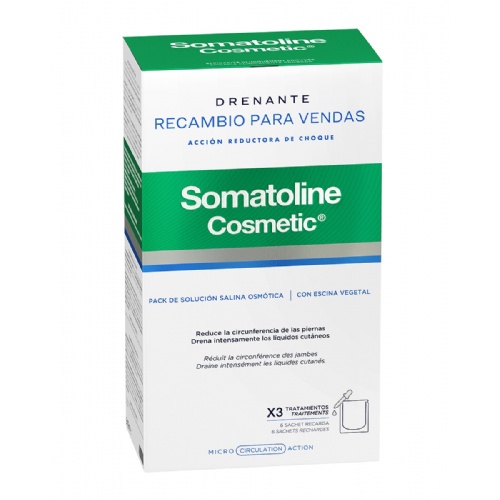 Somatoline cosmetic skinexpert relleno para vendas drenantes  6 sachets 70 ml