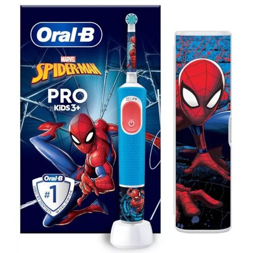 Cepillo dental electrico recargable infantil oral-b vitality pro kids 3 + spiderman + tc 1 unidad - 