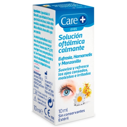 Care+ solucion oftalmica calmante con extractos naturales 1 envase 10 ml
