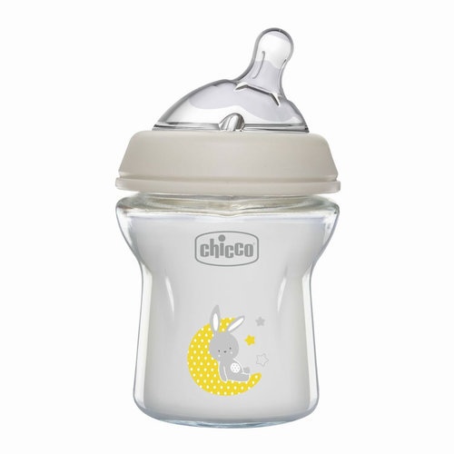 Biberon cristal tetina silicona chicco natural feeling 1 unidad 150 ml - chicco natural feeling