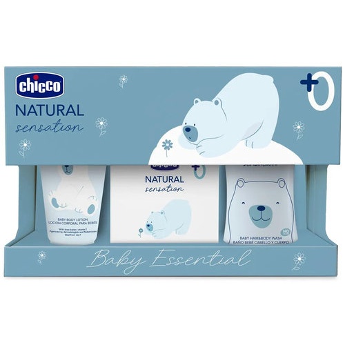 Chicco set natural sensation baby essential 0+  1 envase 200 ml + 1 envase 100 ml + 1 envase 150 ml