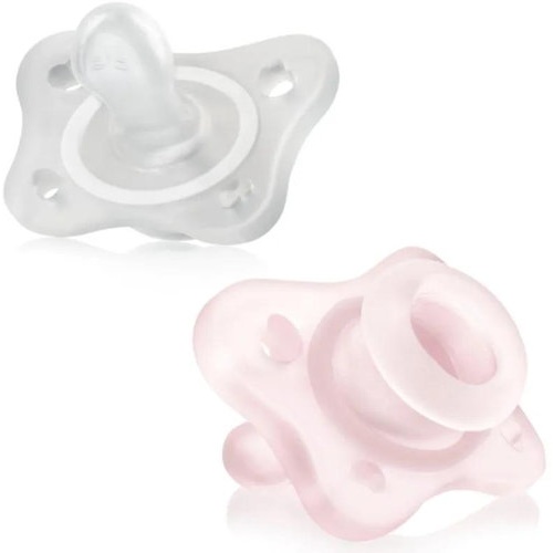 Chupete silicona ortodontico chicco physio minisoft 0 - 2 meses 2 unidades color rosa - chicco physi