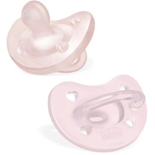 Chupete silicona chicco physioforma soft 2 - 6 meses 2 unidades color rosa