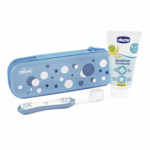Chicco set higiene dental infantil  6 - 36 meses color azul