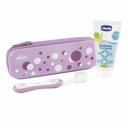 Chicco set higiene dental infantil  6 - 36 meses color rosa