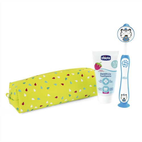 Chicco set dental higiene infantil  3 - 6 años color azul