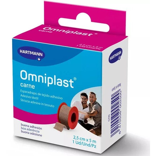 OMNIPLAST esparadrapo hipoalergico (tejido resistente 5 m x 2,50 cm)
