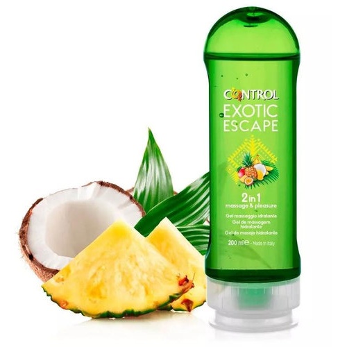 Control exotic escape 2 in 1 massaje & pleasure gel 1 envase 200 ml - 2 in 1 massaje & pleasure
