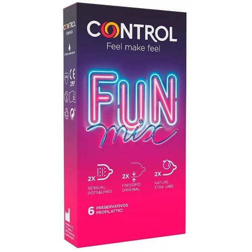 Control fun preservativos mix 6 unidades - preservativos