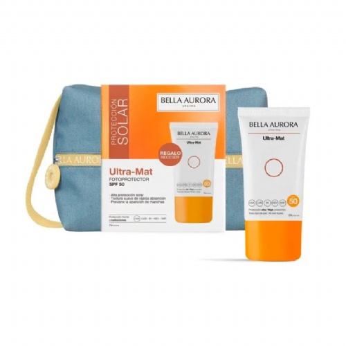 Bella aurora  antimanchas ultra-mat spf50 + neceser jean