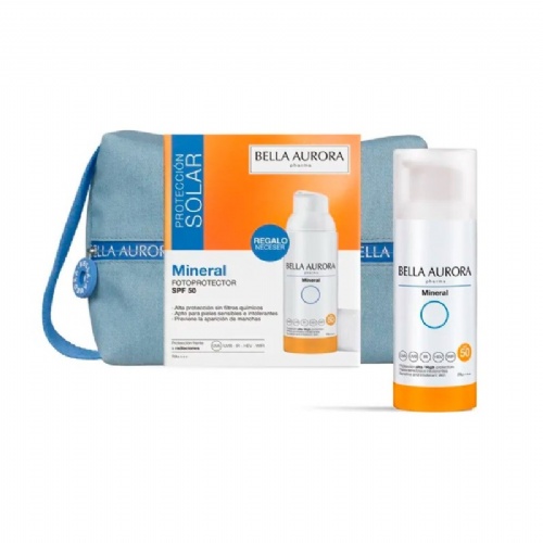 Bella aurora antimanchas mineral spf50 + neceser jean