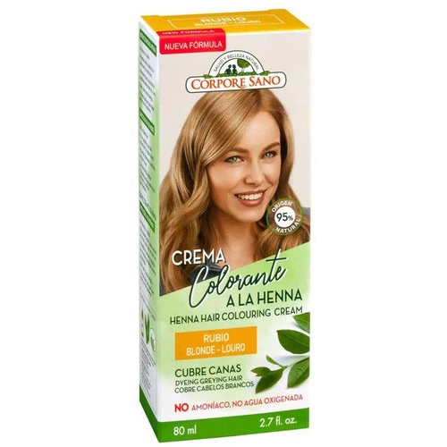 Corpore sano crema colorante henna rubio 80ml.