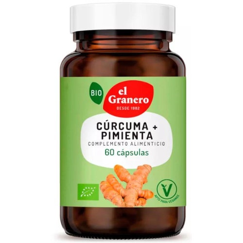 El granero curcuma + pimienta bio 60 caps 440 mg