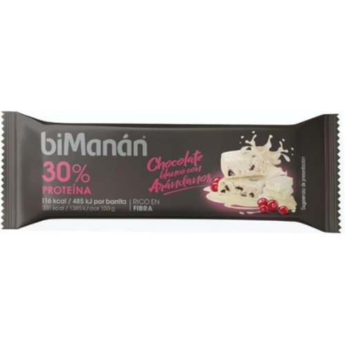 Bimanan befit barritas  20 barritas 35 g sabor chocolate blanco con arandanos