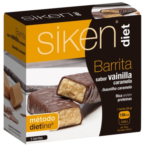 Siken diet  5 barritas 36 g sabor vainilla caramelo