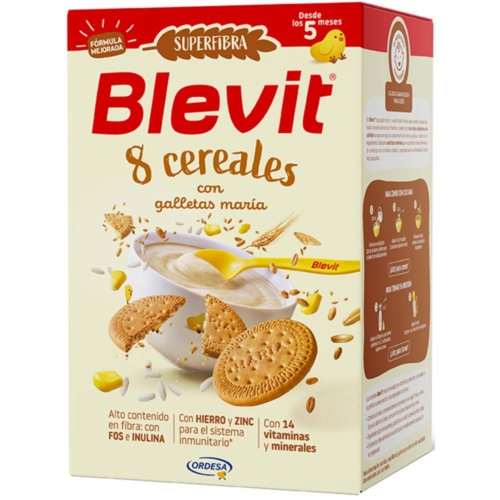 Blevit super fibra 8 cereales y galleta 500 g