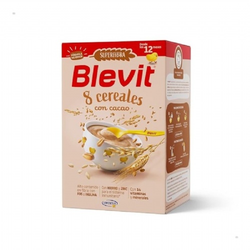 Blevit super fibra 8 cereales y cacao 500 g