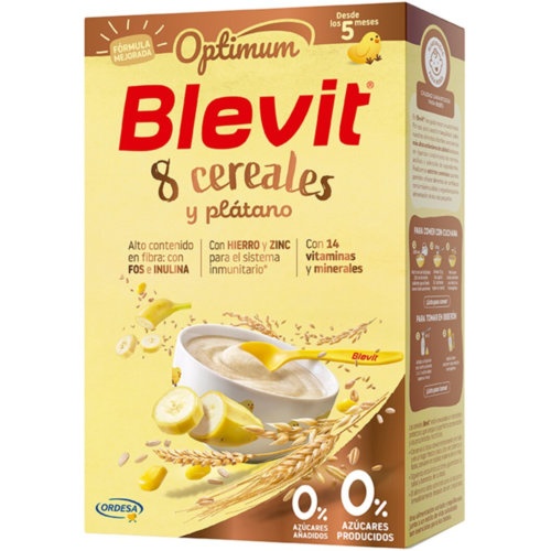 Blevit optimum 8 cereales + platano 250 gr