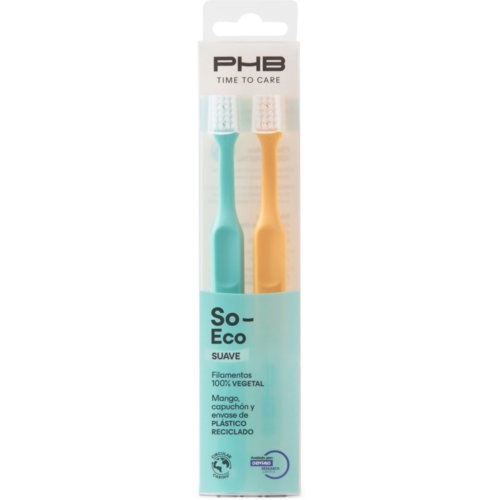 Cepillo dental adulto - phb time to care so eco (2 unidades suave duplo)