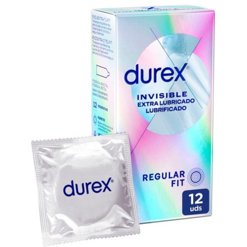 Durex invisible extra fino extra lubricado preservativos 12 unidades - preservativos