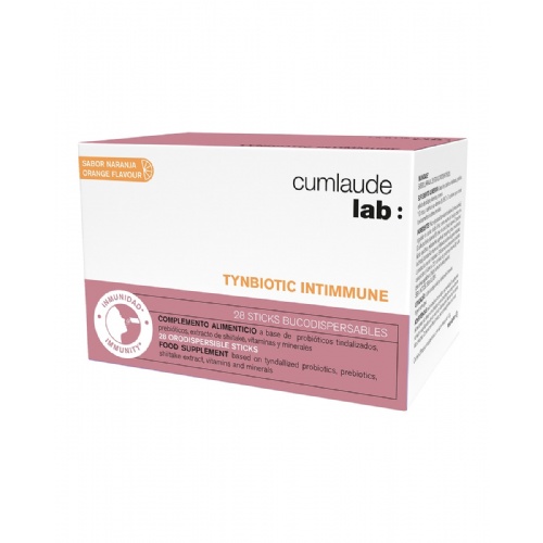 Cumlaude lab: tynbiotic intimmune  28 sticks bucodispersables 1,5 g sabor naranja