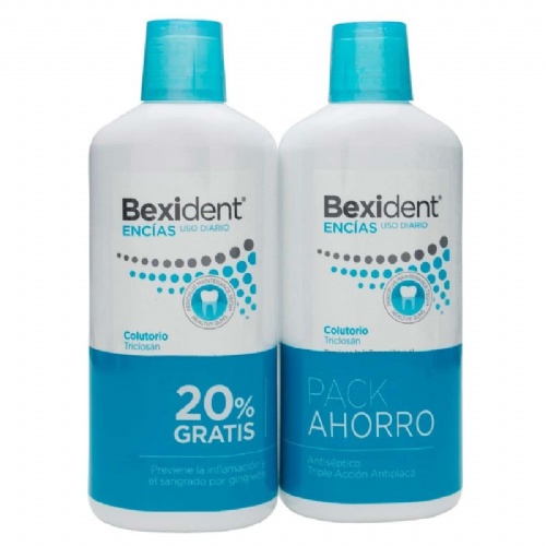 Bexident encias 500 ml x2 uni uso diario colutorio 20 % gratis