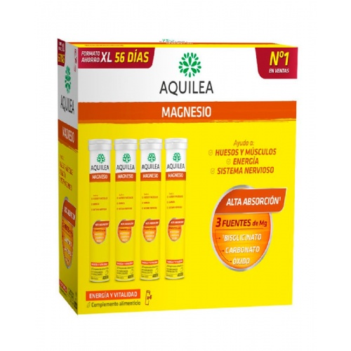 Aquilea magnesio  375 mg 56 comprimidos efervescentes sabor limon formato xl