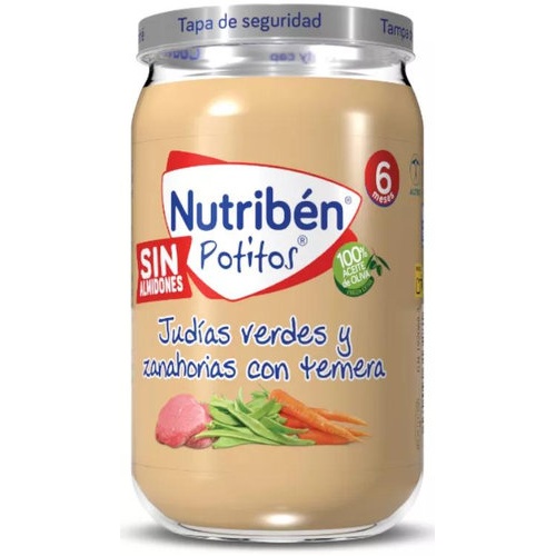 Nutriben ternera con judias verdes y zanahorias (1 potito 235 g)