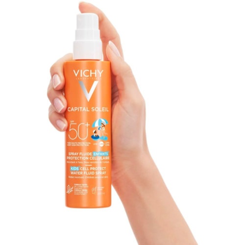 Capital soleil cell protect water fluid niños spf 50+ spray  1 envase 200 ml
