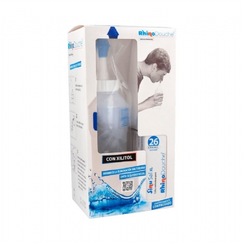 Rhinodouche pack irrigador nasal + rhinodouche sal (1 envase 500 ml + 26 sobres 5 g)
