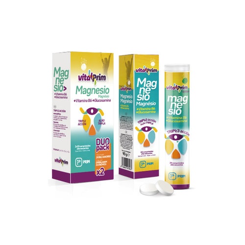 Vitalprim magnesio con glucosamina efervescente duo pack 40 comp