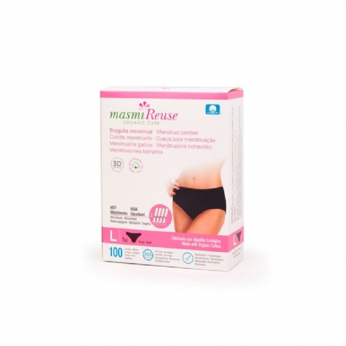 Bads braguita menstrual c/costura 44-46 t/l neg absor media 1 u