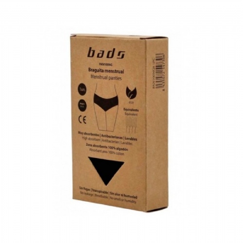 Bads braguita menstrual c/costura 52-54 t/2xl neg absor media 1 u
