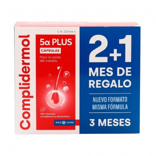 Complidermol 5alfa plus 180 capsulas pack 2 + 1