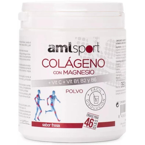 Colageno con magnesio + vit c + vit b1, b2 y b6 amlsport 1 bote 350 g sabor fresa - amlsport