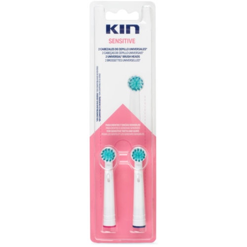 Cepillo dental electrico recambio kin sensitive 2 unidades - kin sensitive