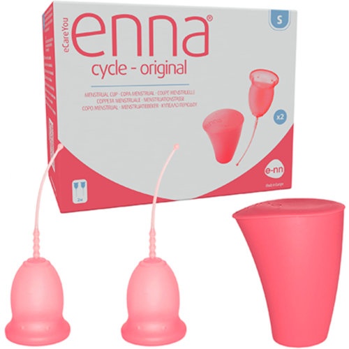 Copa menstrual enna cycle 2 unidades talla s + esterilizador