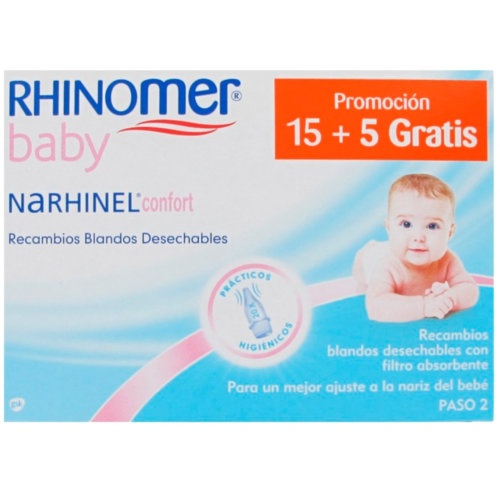 narhinel confort aspirador recambio (20 blando desechable)